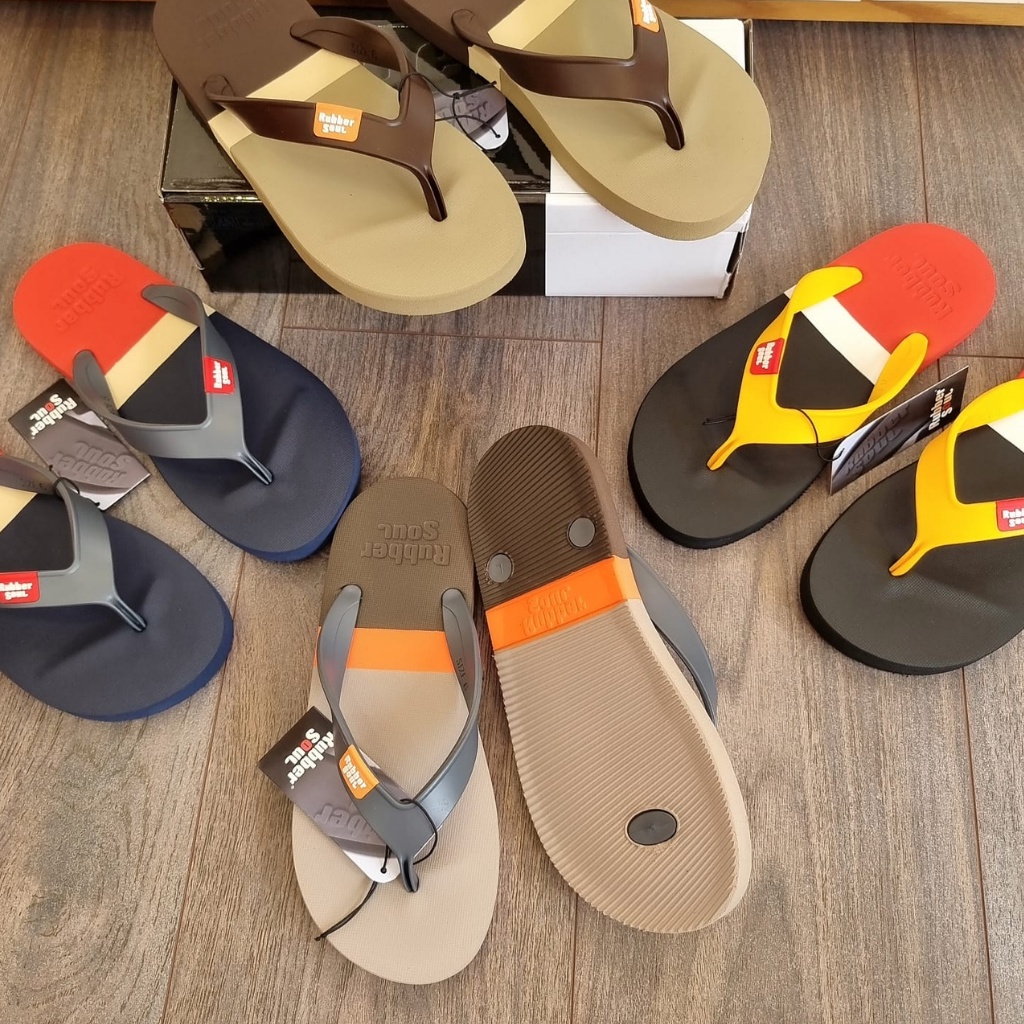 Dép Thái Lan nam cao su dẻo, siêu nhẹ RUBBER SOUL - BALANCE TRI COLOR