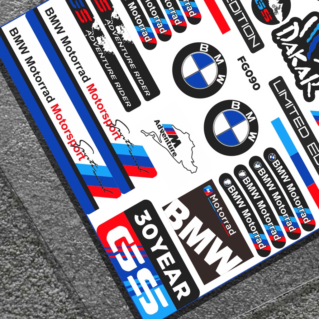 Miếng Dán Phản Quang Chống Thấm Nước Trang Trí Xe Mô Tô bmw