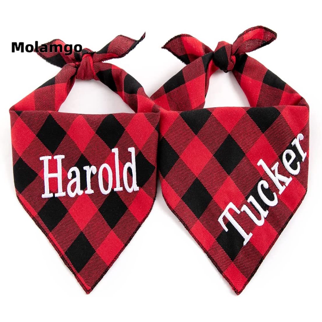 Khăn Choàng Cổ Bandana Hình Tam Giác Họa Tiết Kẻ Sọc In Tên Và Trâu Tùy Chỉnh Dùng Làm Quà Tặng Sinh Nhật Cho Thú Cưng Cỡ Nhỏ Và Vừa
