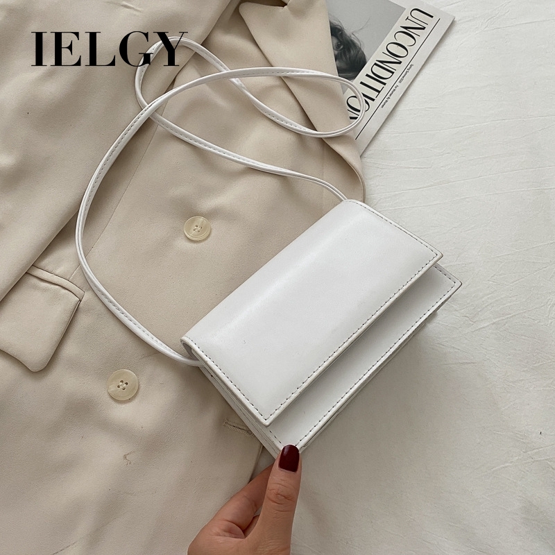 IELGY Túi xách đeo vai màu trơn kiểu dáng thời trang trẻ trung
