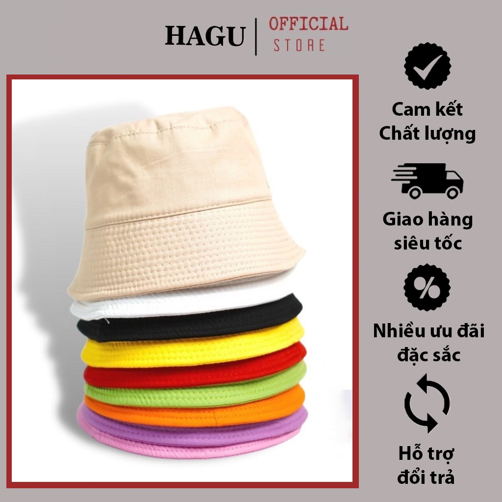 Mũ Tai bèo Nón Bucket Ulzzang Vành cụp Nam Nữ Nhiều Màu Sang Chảnh