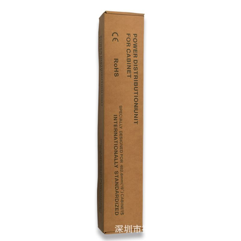 Ổ cắm điện 1u pdu 8 250v 10a 2500w kèm dây dài cho giá đỡ kim loại 19 inch
