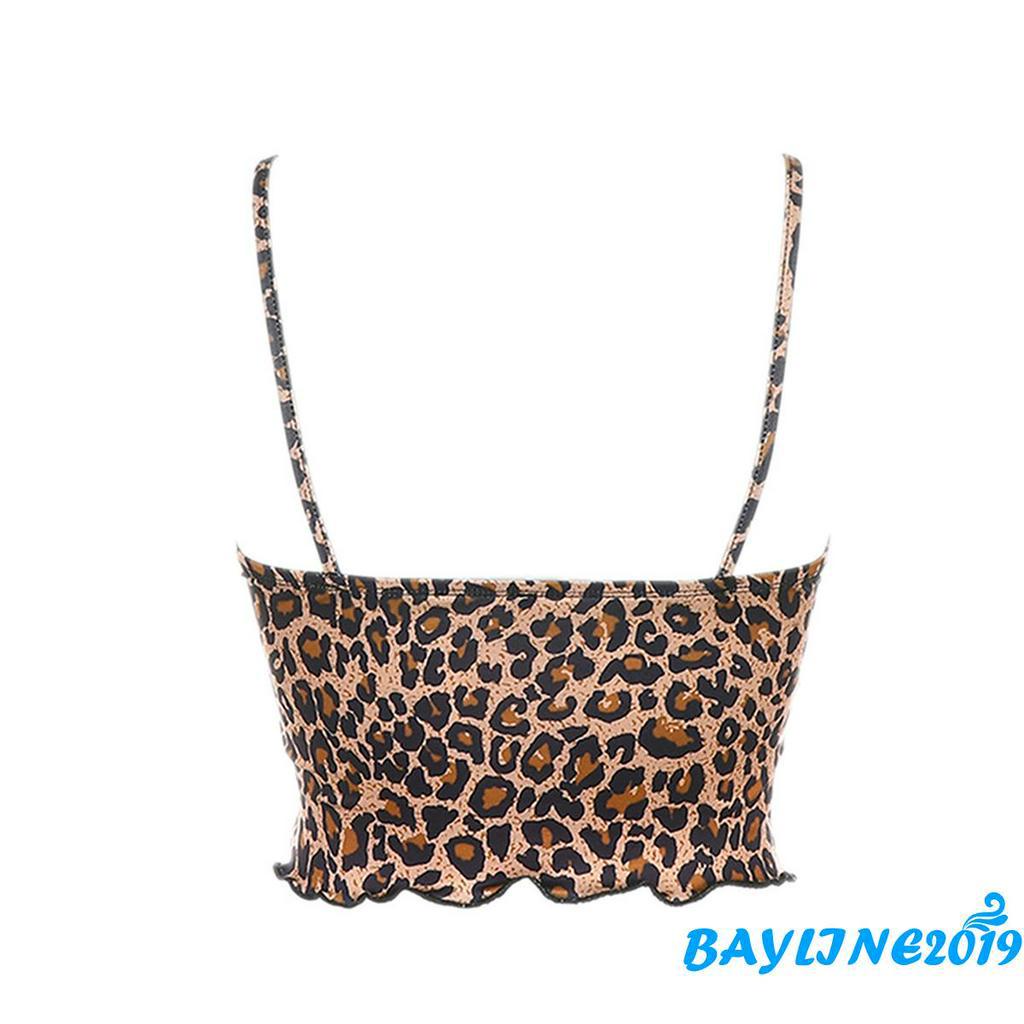 Áo Hai Dây Cổ Chữ V Họa Tiết Da Báo Gợi Cảm Dành Cho Nữ