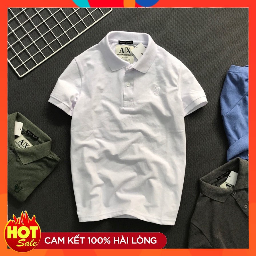 Áo thun nam 💝FREESHIP💝 Áo thun nam có cổ HANSARA thun cotton trơn nam tính_ Kitty One Shop