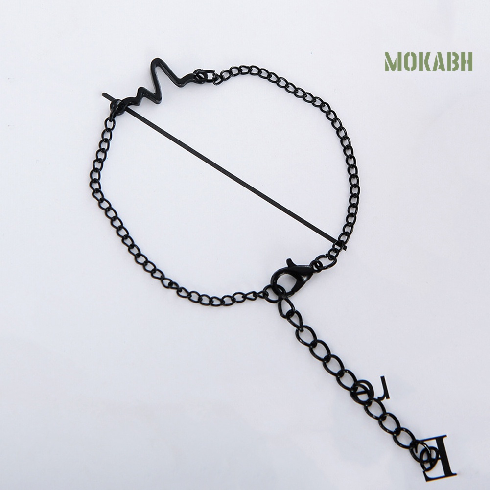 Vòng Đeo Tay Họa Tiết Sóng Âm Độc Đáo Thời Trang Cho Cặp Đôi