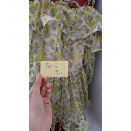 Thanh lí pass Đầm Stella vải voan hoa của nhà dearjose dear jose