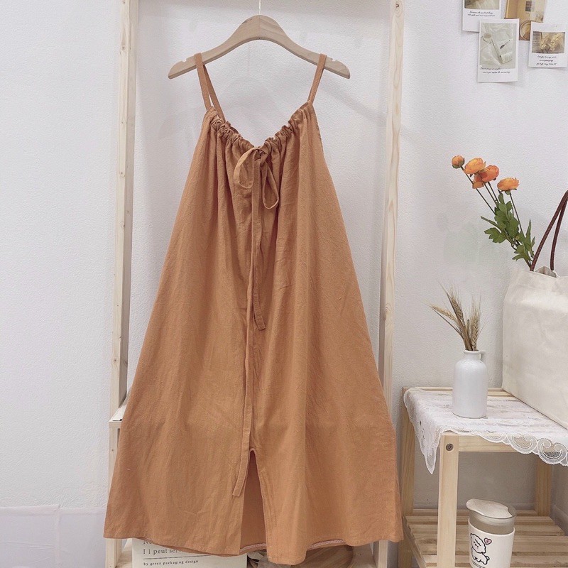 Váy maxi - Đầm maxi cổ yếm