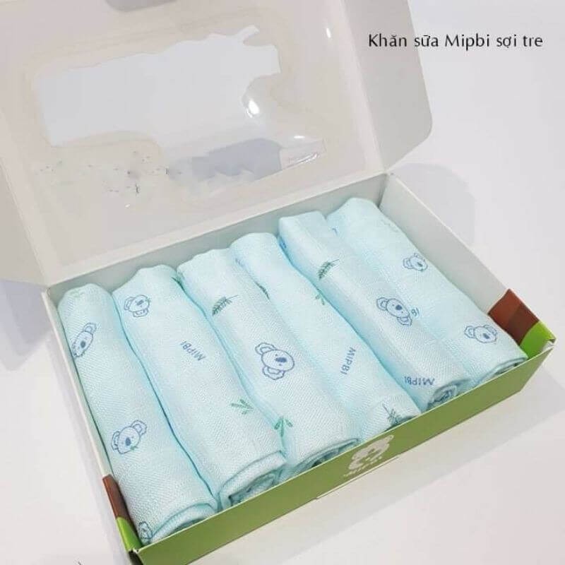 MIPBI | Set 6 Khăn Sữa Cao Cấp 100% Sợi Tre siêu mềm, không xù (30x30cm)