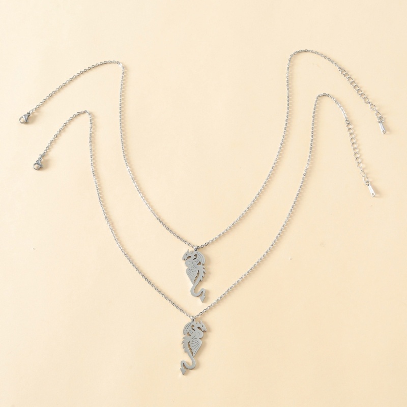 Flgo Set 2 Dây Chuyền Hình Rồng Rỗng Kiểu Âu Mỹ Sáng Tạo