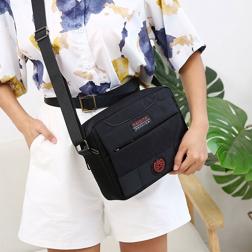 Túi đeo chéo nam mini vải canvas bền bỉ phong cách unisex Hàn Quốc [phiên bản thời trang tết 2022 & 10 quà tặng]-TN020 | BigBuy360 - bigbuy360.vn