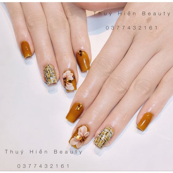 Móng úp thiết kế tặng kèm keo + dũa nail