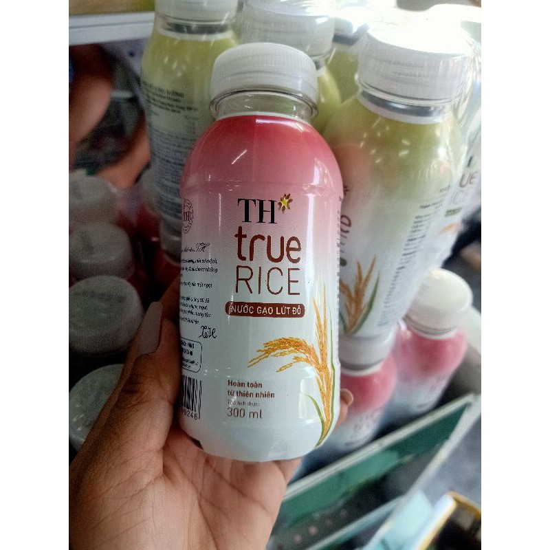 Thùng nước Gạo Rang / Gạo lứt đỏ TH true RICE 300 ml x 24 chai