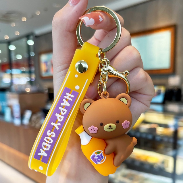 Móc Khóa Đẹp Cute hình thú ôm nước dễ thương phụ kiện Túi Xách - Minkey