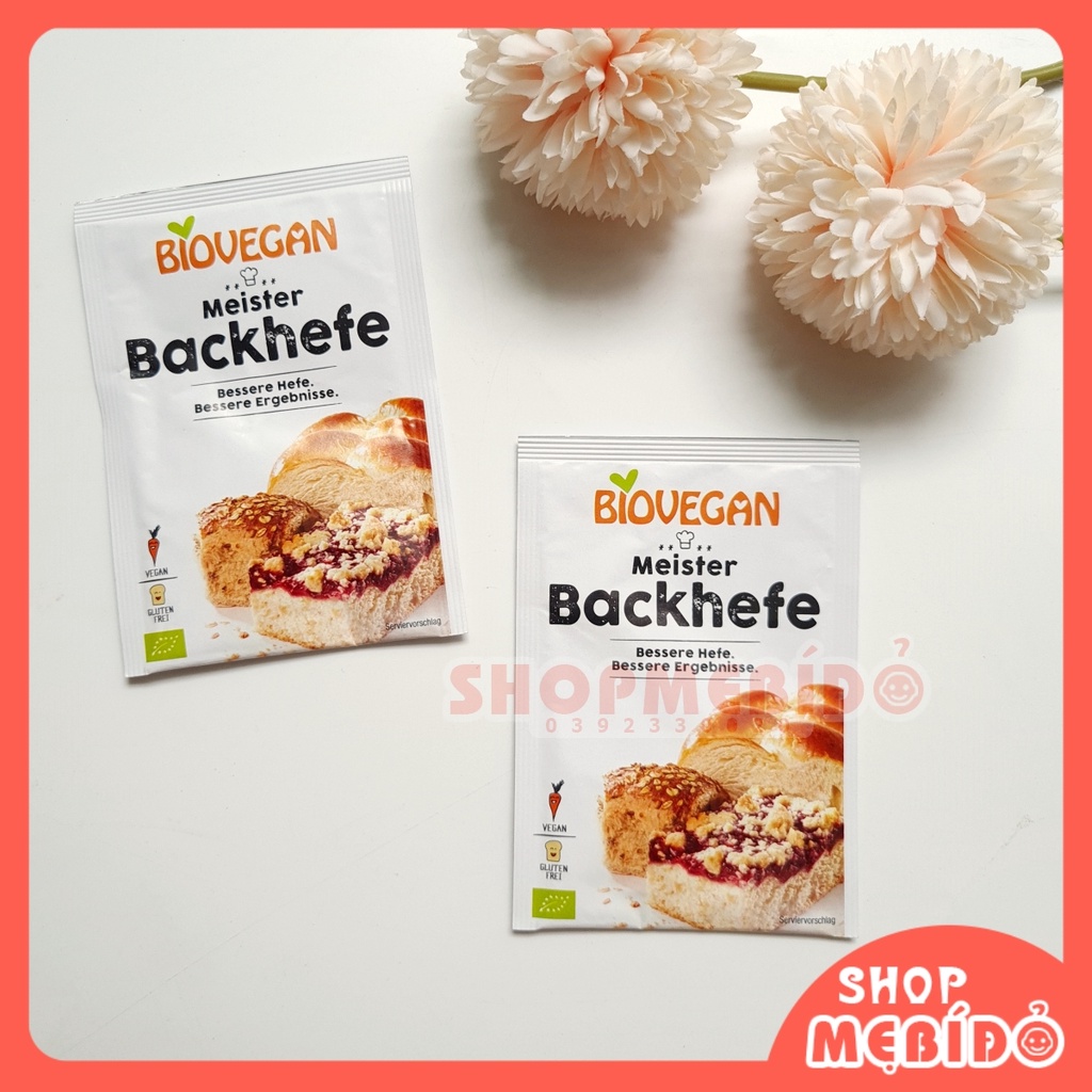 Men Nở Hữu Cơ BackHefe BioVegan 7g Đức Làm Bánh Mì Bánh Bao Cho Bé Ăn Dặm Shop Mẹ Bí Đỏ TP93