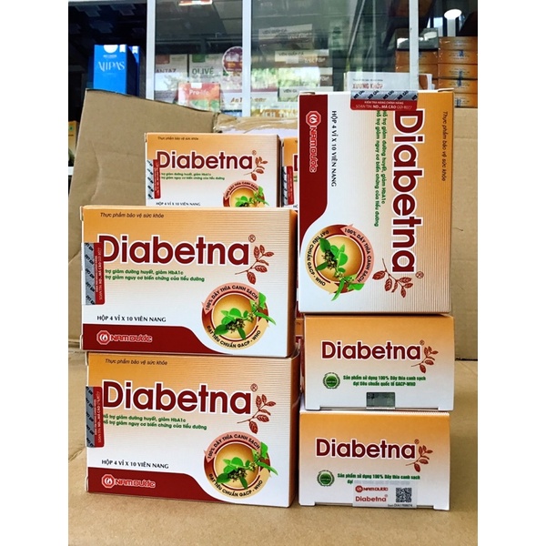 Diabetna Nam Dược - 40 viên - Ổn định đường huyết và ngừa biến chứng. Mua 10h tặng 1c súc miệng 35k