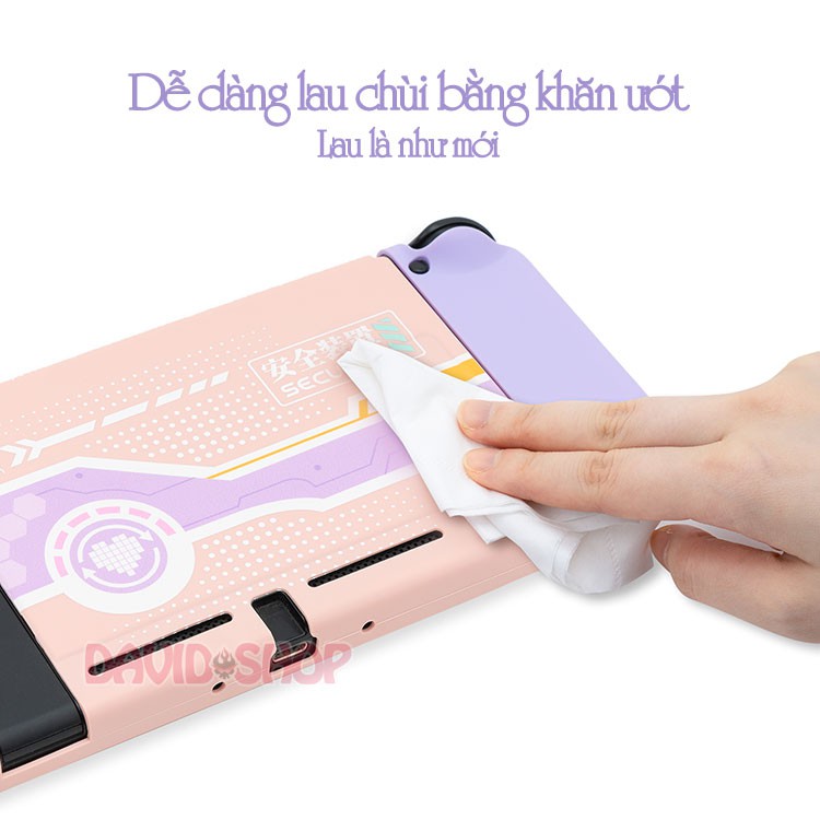 Ốp lưng + case Joy-Con chủ đề Fast Charge Girl nhựa TPU dẻo cao cấp hãng Geekshare cho Nintendo Switch