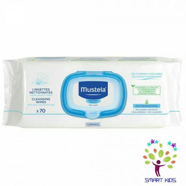 Khăn Giấy Ướt Mustela Cleansing Wipes Delicately Fragranced 70 tờ