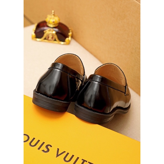 Giày tây lười nam da thật nhập khẩu thương hiệu Louis Vuitton LV cao cấp có 4 mẫu
