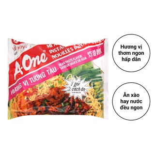 Thùng 30 gói mì trộn tương tàu soya bean paste flavor instant noodles a-one - ảnh sản phẩm 2