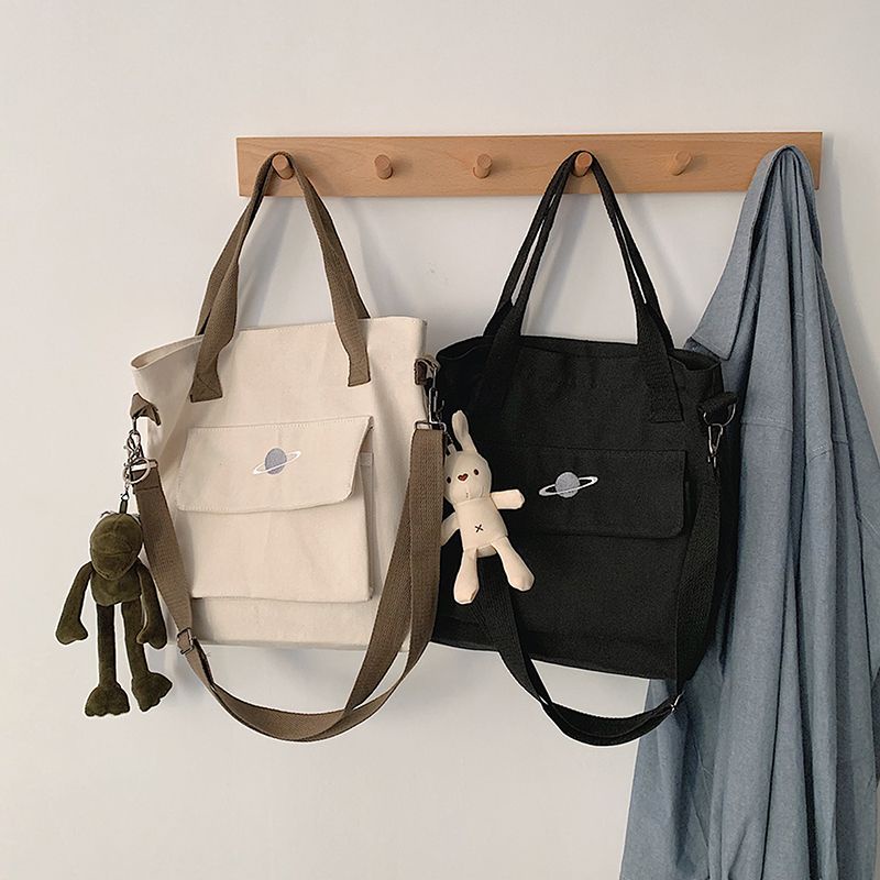 Túi Xách Canvas Đeo Vai Phong Cách Thời Trang Retro Nhật Hàn Dành Cho Nữ