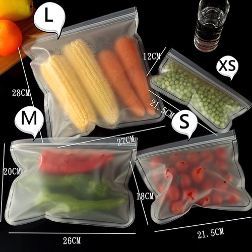 Túi Silicone Đựng Thực Phẩm Có Khóa Kéo Tái Sử Dụng Tiện Lợi