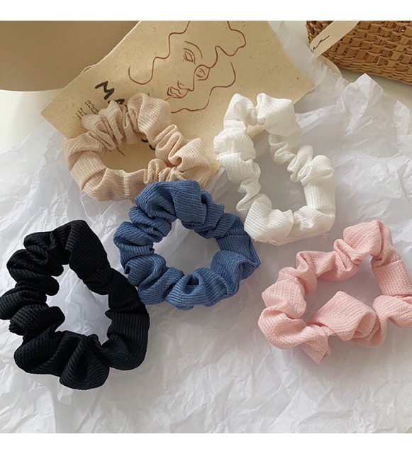 [RẺ VÔ ĐỊCH] Dây chun buộc tóc vải scrunchies 11 màu xinh Hàn Quốc - Phụ kiện cột tóc