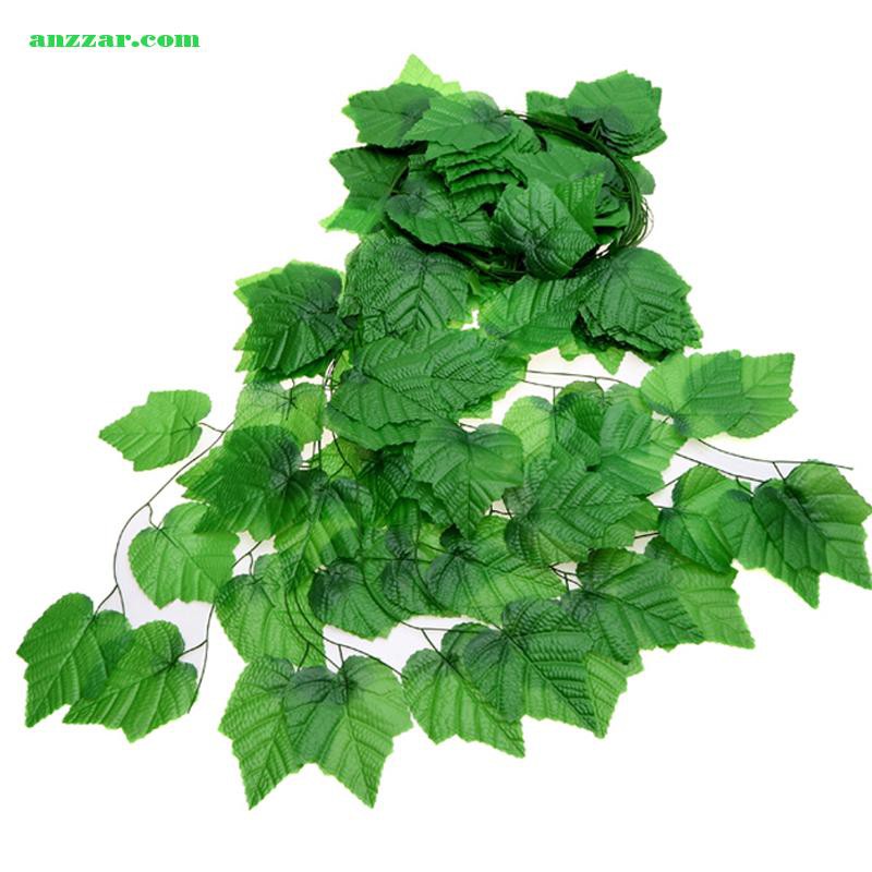 Combo 05 dây lá giả thả trần, trang trí tường, hàng rào, lan can xanh mát Anzzar