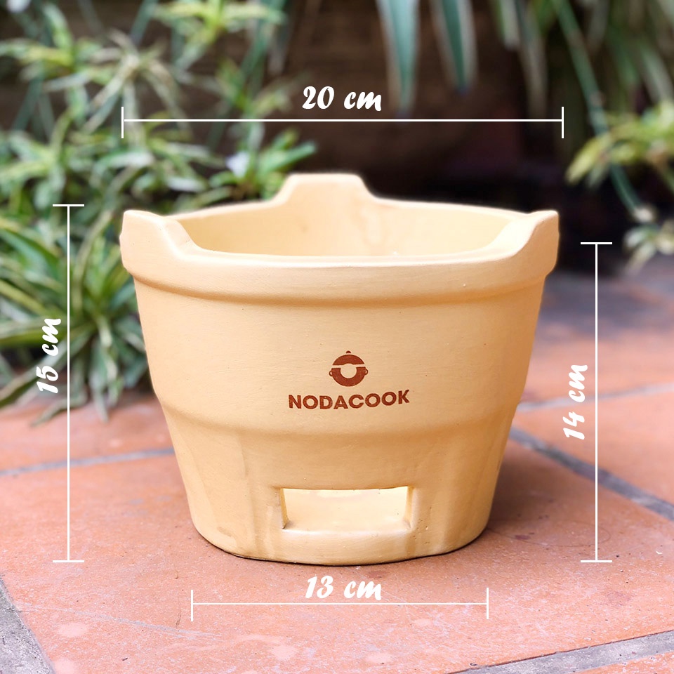 Bếp nướng bằng gốm NodaCook 20x14 dùng Nướng ngói & Nướng vỉ