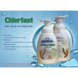 Nước rửa tay khô kháng khuẩn CHOLORFAST (Chai có vòi)