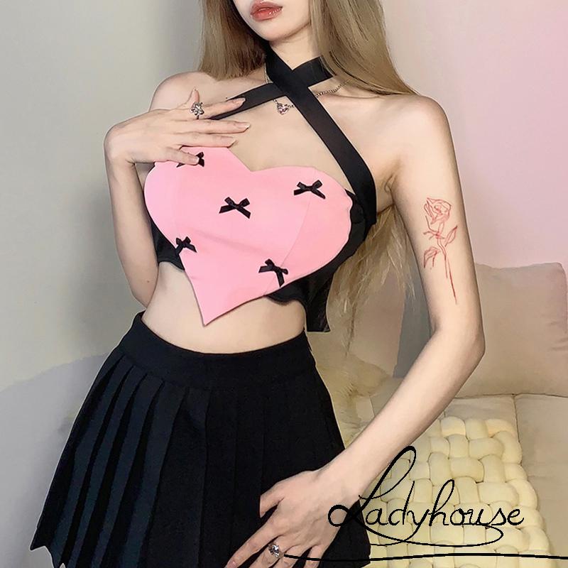 Áo hai dây Cộc Tay Hở Lưng Thời Trang Mùa Hè Cho Nữ