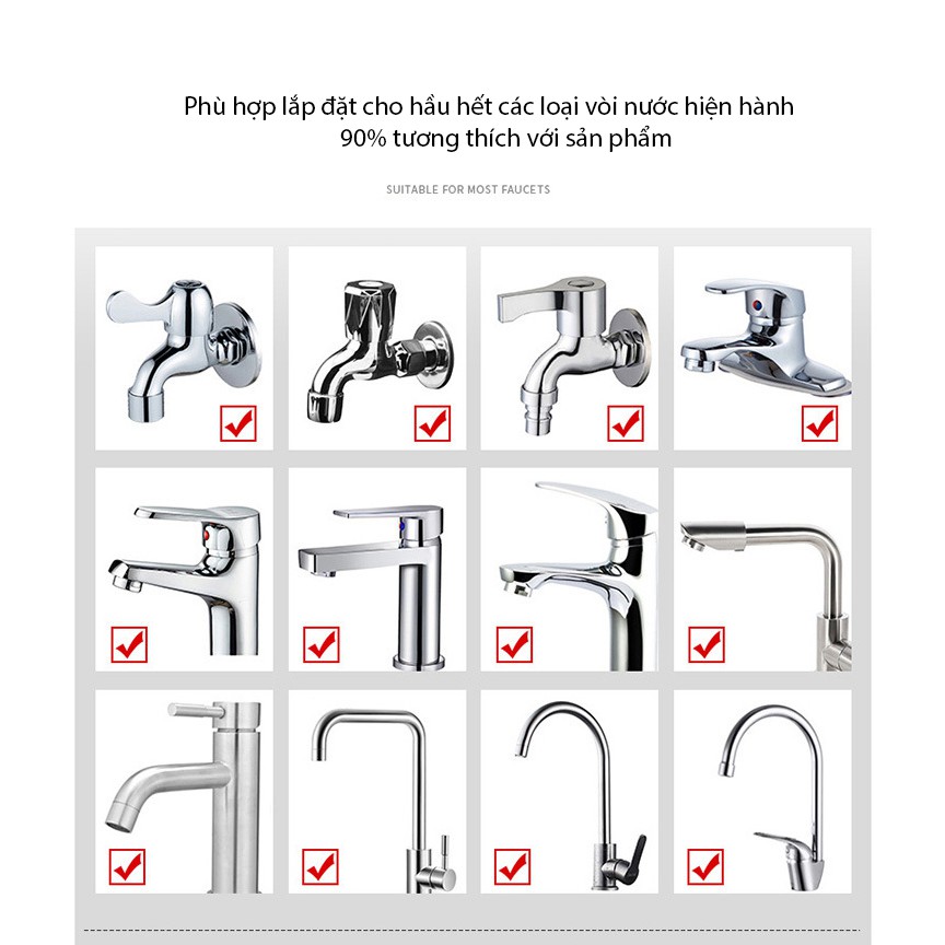Đầu Vòi Nối Rửa Chén Bát Tăng Áp - 3 Chế Độ Phun - Xoay 360 Độ | BigBuy360 - bigbuy360.vn