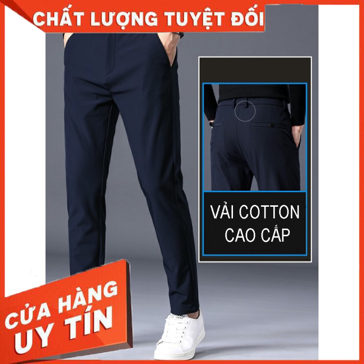 HÀNG CAO CẤP -  Quần tây nam vải co giãn ống côn ĐẲNG CẤP thời trang nam , quần baggy nam kiểu dáng suông rộng  - Hàng C