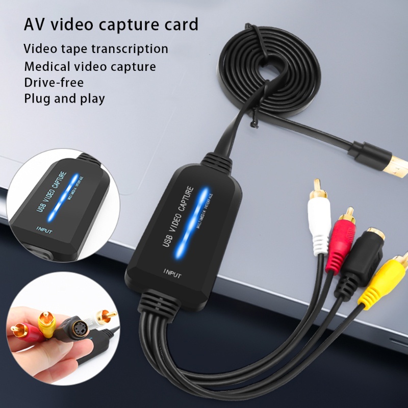 Bộ Chuyển Đổi Thẻ Chuyển Đổi VHS Sang USB 2.0 VHS VCR TV Hỗ Trợ Win 7 / 8 / 10