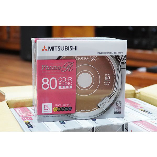 Đĩa trắng CD-R Mitsubishi Phono 700MB chuyên ghi nhạc, màu bất kỳ (Số lượng 1 cái)