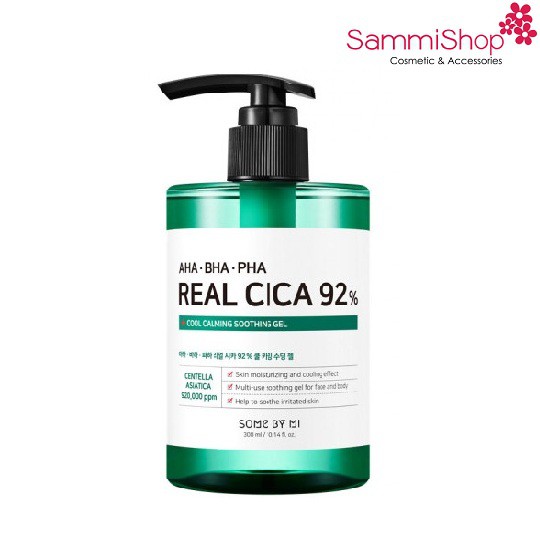 Gel dưỡng làm dịu da Some By Mi AHA-BHA-PHA Real Cica 92% Cool Calming Soothing Gel 300ml