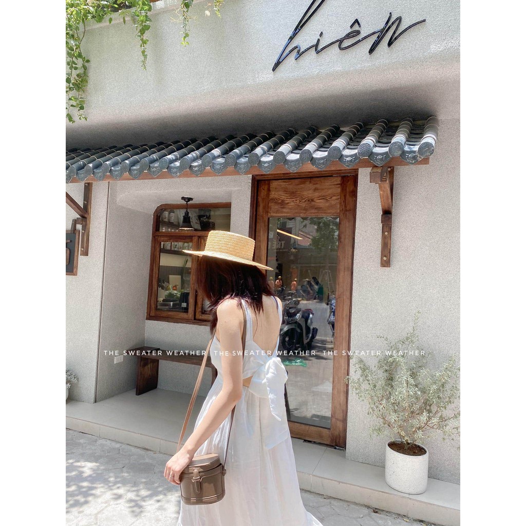 Váy hai dây maxi buộc nơ lưng bản to (tặng kèm dán ngực) | BigBuy360 - bigbuy360.vn