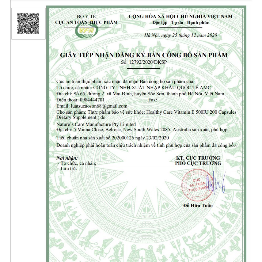 Viên uống VITAMIN E 500IU Healthycare, 200 viên