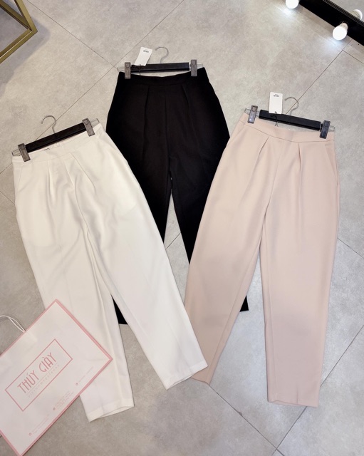 Quần baggy khoá sườn ba màu cho nữ | BigBuy360 - bigbuy360.vn