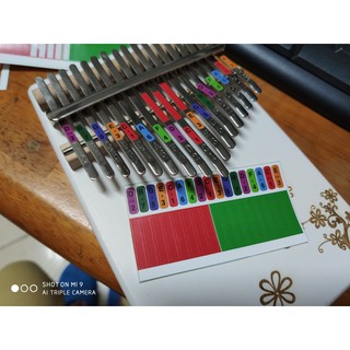 Giấy dán nốt có màu cho đàn kalimba
