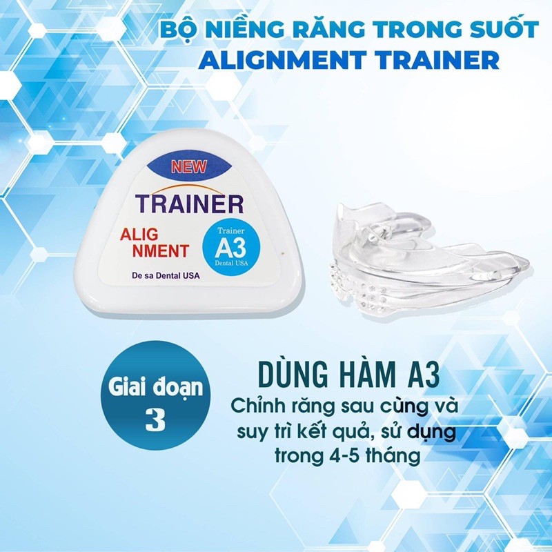 BỘ NIỀNG RĂNG TẠI NHÀ CHỌ NGƯỜI LỚN VÀ TRẺ EM_BỘ 3 NIỀNG [A1-A2-A3]