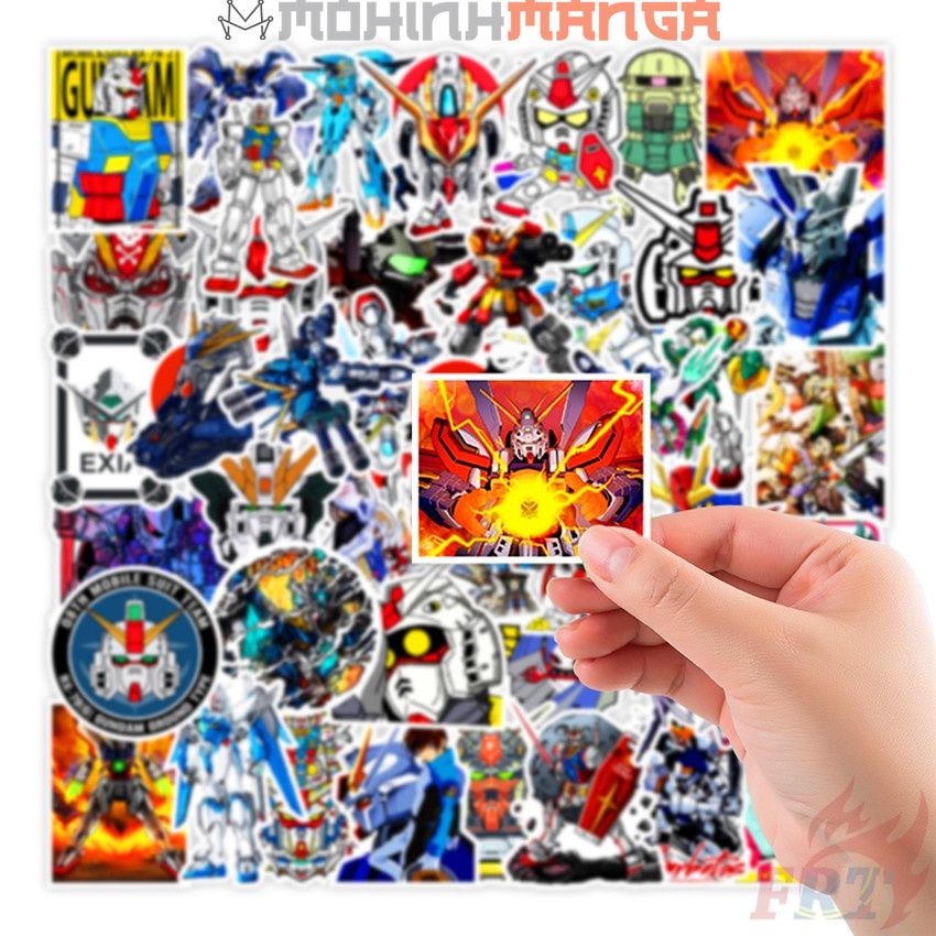 Sticker Gundam siêu đẹp miếng dán decal trang trí tủ vali bàn học nón bảo hiểm xe máy