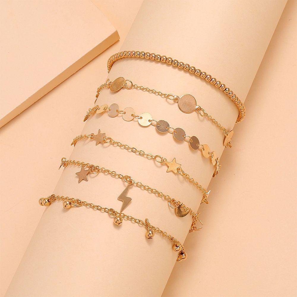 Lắc Chân Mặt Hình Trái Tim Phong Cách Bohemian Có Thể Điều Chỉnh