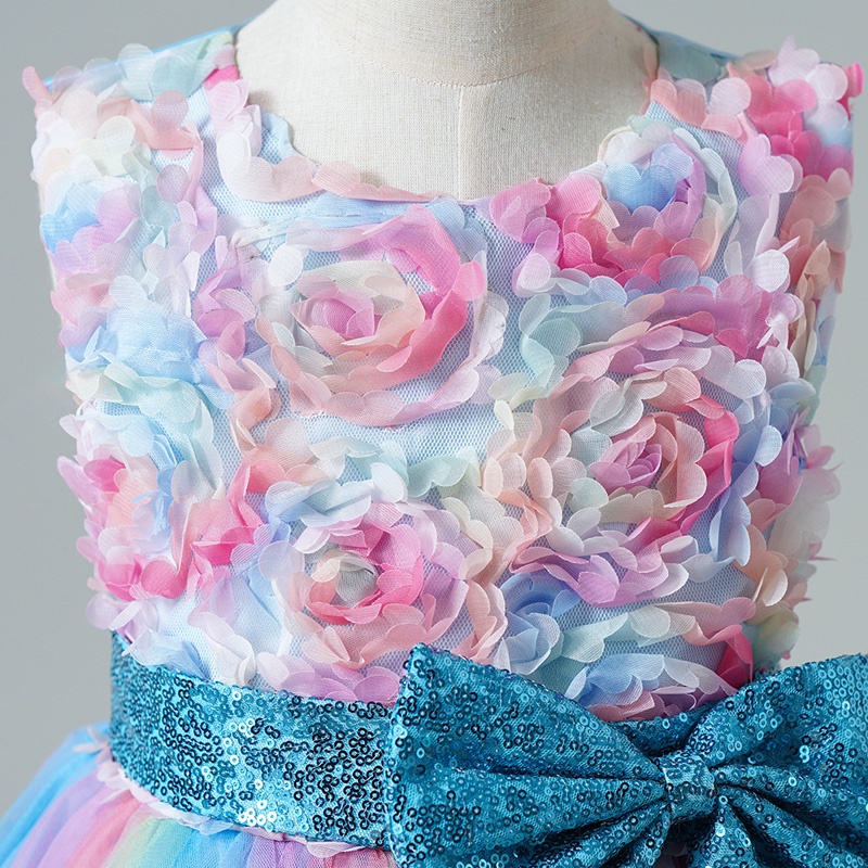 Đầm Công Chúa Dáng Ngắn Không Tay In Hoa Thời Trang Mùa Hè Xinh Xắn Cho Bé Gái A088