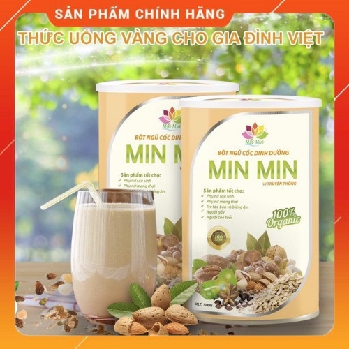 Ngũ Cốc MIN MIN Lợi Sữa 1 Hộp (500gr) mẫu mới 29 loại hạt - Ngũ cốc dinh dưỡng cho bà bầu MinMin