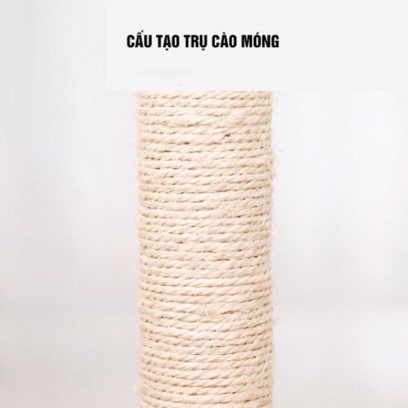 Trụ cào móng mèo ( Cattree) 3 tầng có nệm và đồ chơi