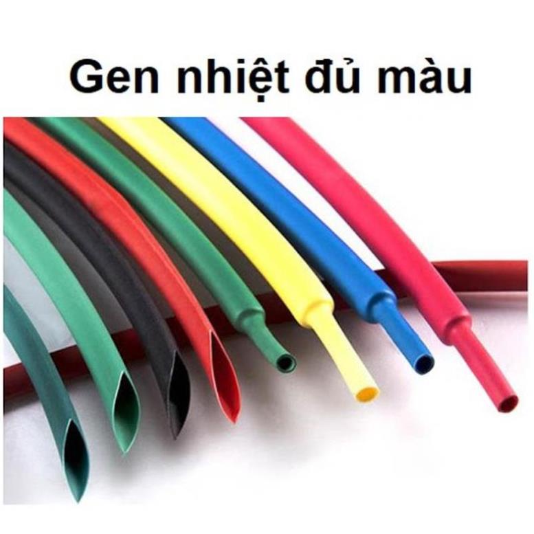 Ống co nhiệt  cách điện các màu  dài 1 mét , Đường kính ống 7mm - 12mm