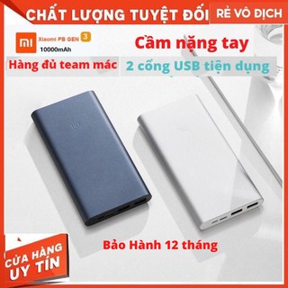 Sạc Dự Phòng Xiaomi 10000mAh Gen3 PLM03ZM bản sạc nhanh Cầm cực nặng tay chắc chắn