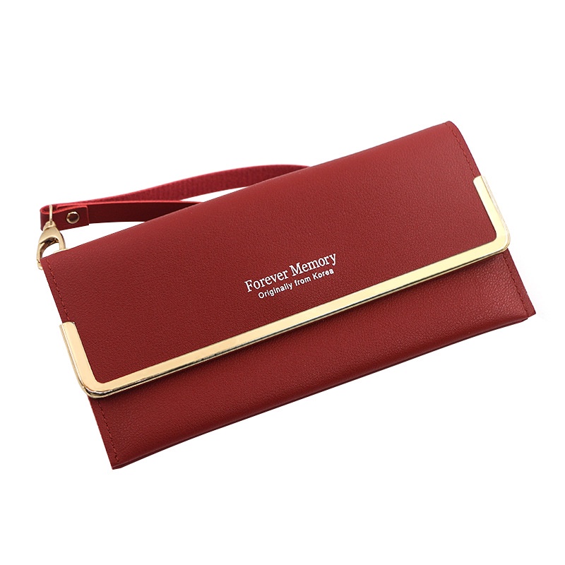 Ví Nữ Dài Thời Trang Màu Trơn Đơn Giản Giá Đỡ