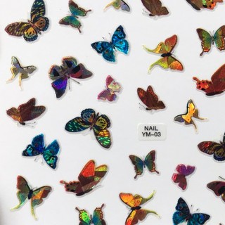 Sticker bướm 3D Sticker trang trí móng