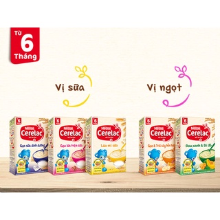 Bột ăn dặm Nestle Cerelac lúa mì - Gạo lức & sữa mẫu mới
